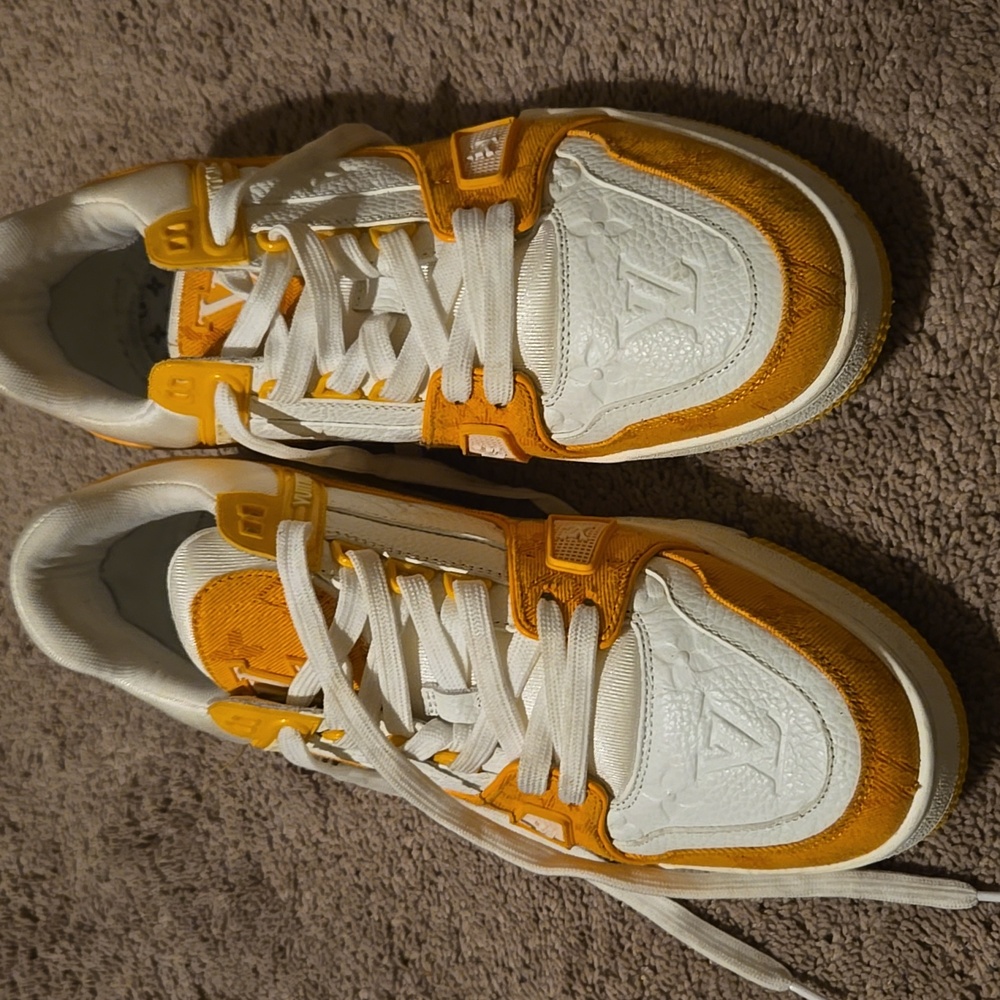 Louis Vuitton trainer shoes with the monogram logo